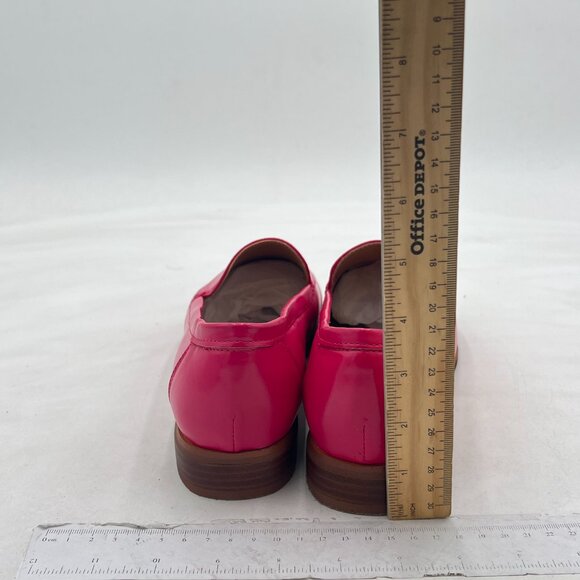 FOWT Fuchsia Wide Width Loafer Slip On Block Stripped Heel Pointed Toe Loafer - Picture 4 of 7